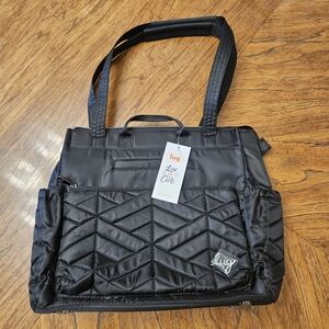 Lug Black Quilted Carryall Bag